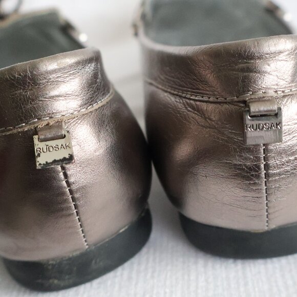 RUDSAK - Pewter Leather Loafers/Moccasins - Size 38 - 7ish - Picture 15 of 15